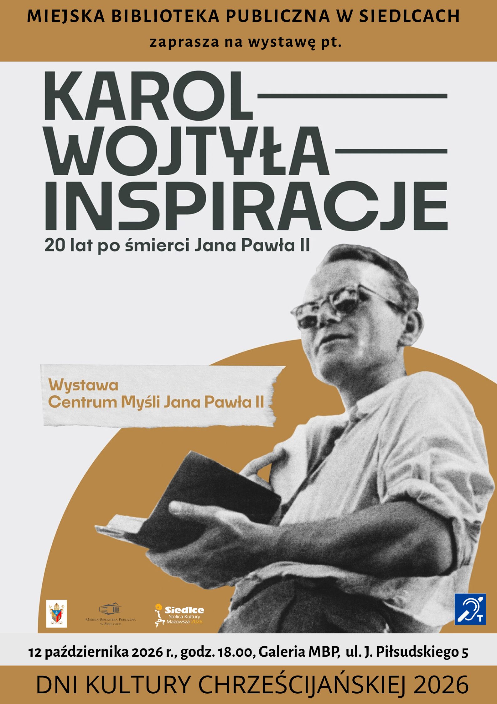 Plakat wystawy Karol Wojtyła - inspiracje