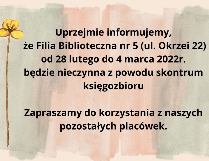 Ogłoszenie Filia nr 5