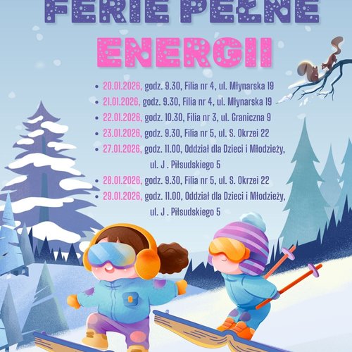 Obraz główny aktualności o tytule Ferie w bibliotece 