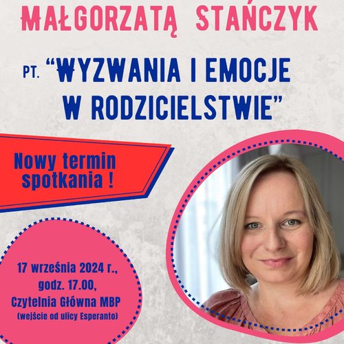 Obraz główny aktualności o tytule Spotkanie z Małgorzatą Stańczyk 
