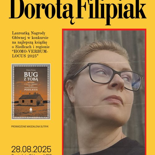 Obraz główny aktualności o tytule Spotkanie z Dorotą Filipiak 