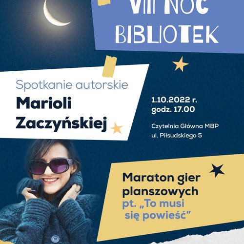 Obraz główny aktualności o tytule VIII Noc Bibliotek 