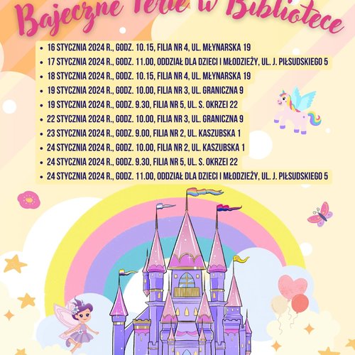 Obraz główny aktualności o tytule Bajeczne Ferie w Bibliotece 