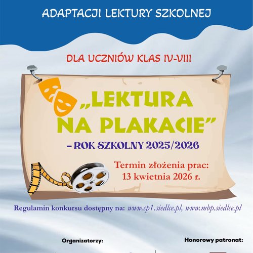 Obraz główny aktualności o tytule Lektura na plakacie 