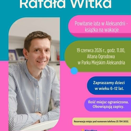 Obraz główny aktualności o tytule Spotkanie z Rafałem Witkiem 