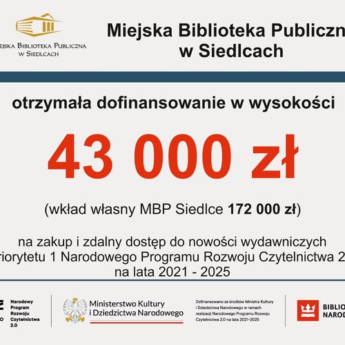 Obraz główny aktualności o tytule Narodowy Program Rozwoju Czytelnictwa 2.0 