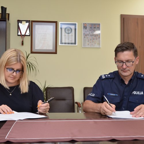 Obraz główny aktualności o tytule Porozumienie o współpracy z Komendą Miejską Policji w Siedlcach 