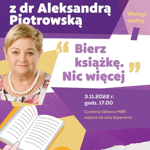 Obraz główny aktualności o tytule Spotkanie z dr Aleksandrą Piotrowską 