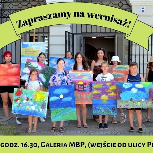 Obraz główny aktualności o tytule Wernisaż wystawy "Czystym powietrzem malowane" 