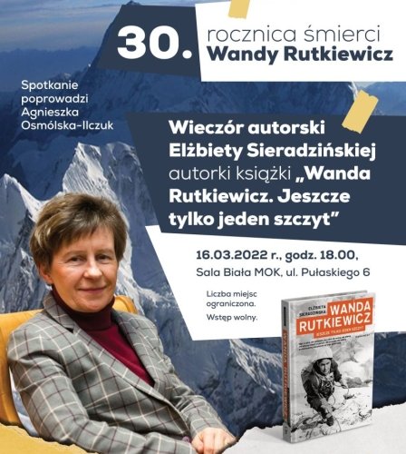 Obraz główny aktualności o tytule Wieczór autorski Elżbiety Sieradzińskiej 