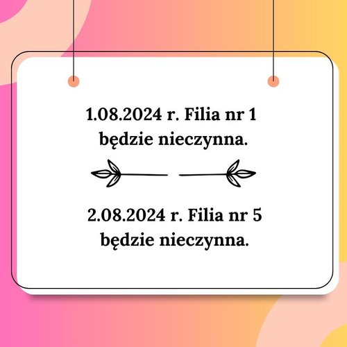 Obraz główny aktualności o tytule Ogłoszenie 