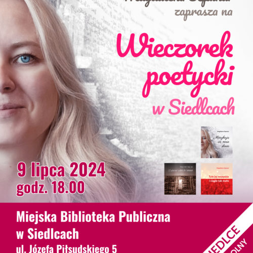 Obraz główny aktualności o tytule Wieczór poetycki Magdaleny Szpunar 