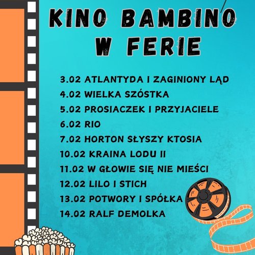 Obraz główny aktualności o tytule Kino Bambino w ferie 