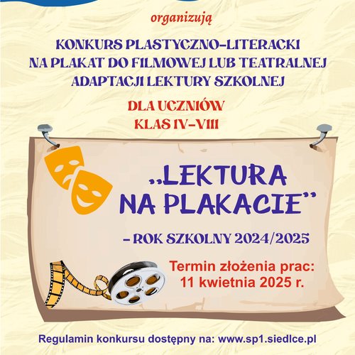 Obraz główny aktualności o tytule Lektura na plakacie 