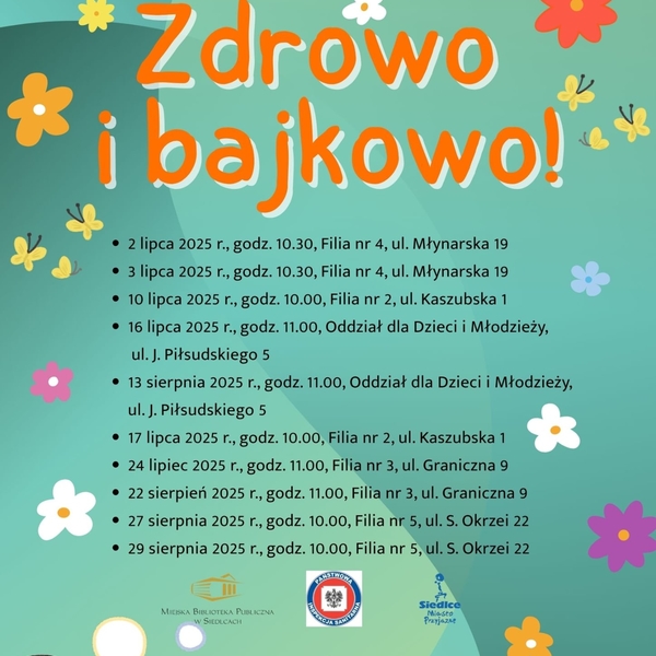 Obraz główny aktualności o tytule Zajęcia wakacyjne ph. &quot;Zdrowo i bajkowo&quot;