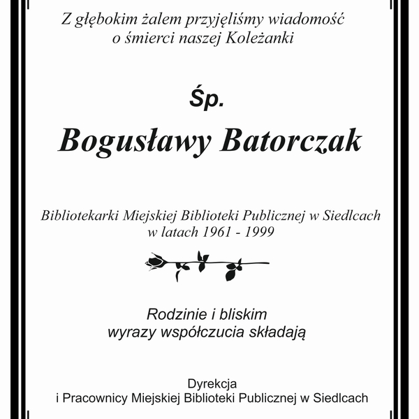 Obraz główny aktualności o tytule Kondolencje